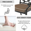 Ensemble de 7 pièces de mobilier de patio en aluminium coulé avec coussins