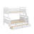 Twin Over Full Bunk Bed With Ladder,Storage Drawers And Safety Guardrail-1660680354