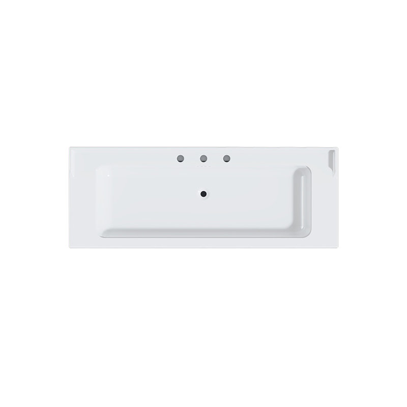 Cheviot Products Valarte 20.875'' White Fireclay & Brass Rectangular Bathroom Sink with Overflow, 8" Centers