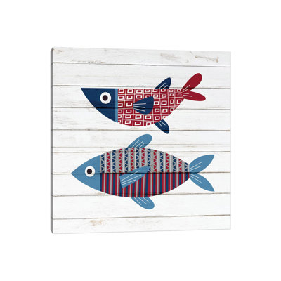 Americana Fish II by Ann Bailey - Wrapped Canvas Print