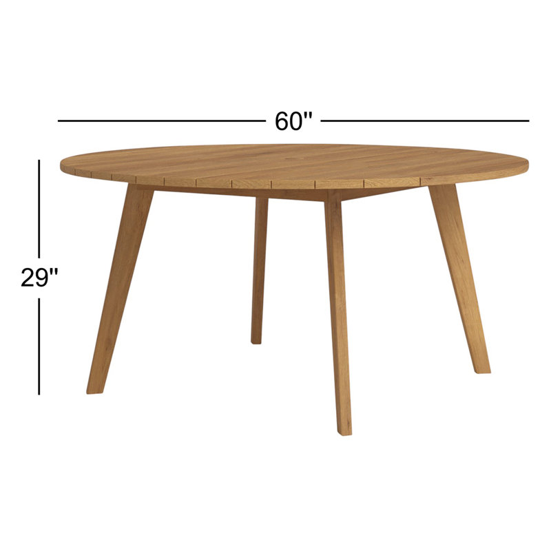 Essential Outdoor Round Teak Dining Table