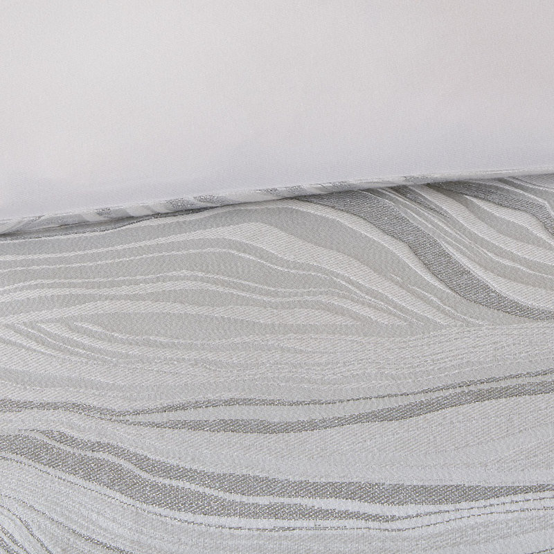 Gray/White Microfiber 8 Piece Comforter Set