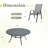 Elijah Outdoor Patio dining set With Stackable Textilene Chairs-803138677