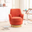 Chaise pivotante à 360 degrés - Orange pour la détente dans la chambre à coucher avec commodité facile à assembler