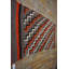 Exiting Chevron Deign Antique Navajo Long and Narrow Wool Gray Native American Rug