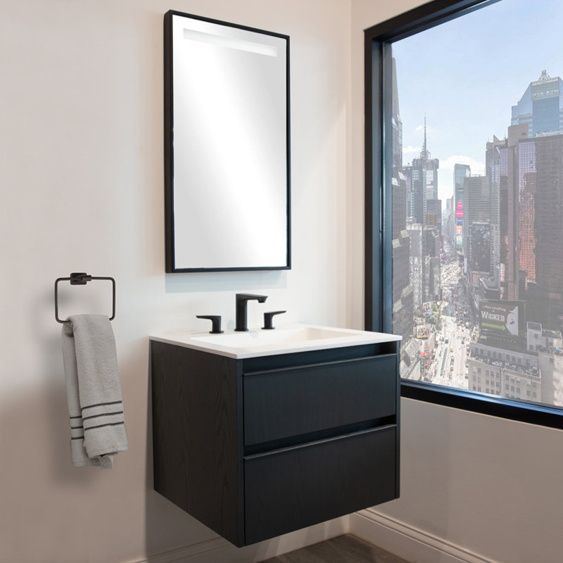 Pronto 23.75'' W Single Bathroom Vanity Base, Ash Gray