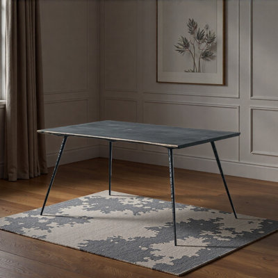 Black Simple Industrial Style writing Desk