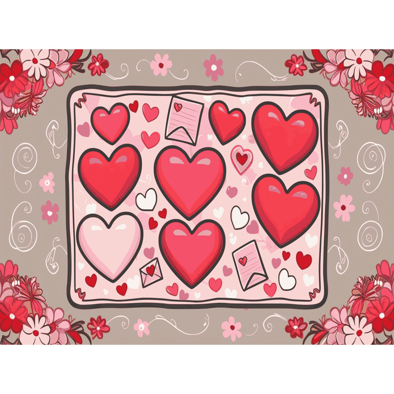 Tapis de Noël East Urban Home, Rectangulaire 7 pi x 10 pi