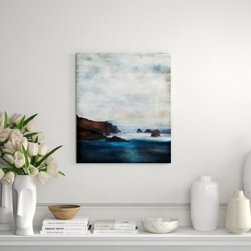 Coastal Twilight Painting by Barclay Butera, Knife Gel, 28" H x 24" W