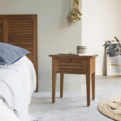 Loggia 45cm W Solid Wood Bedside Table