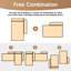 Canapé modulaire en L Sherpa de 106 po à 5 places Boneless-750433624-750433620