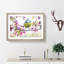 Blue Tit Bird In Spring Painting - Single Picture Frame Print on MDF-56633342-56633341