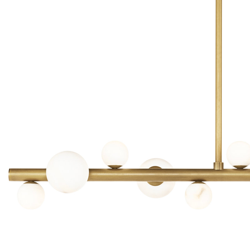 Styx 10 - Light Chandelier, Natural Brass