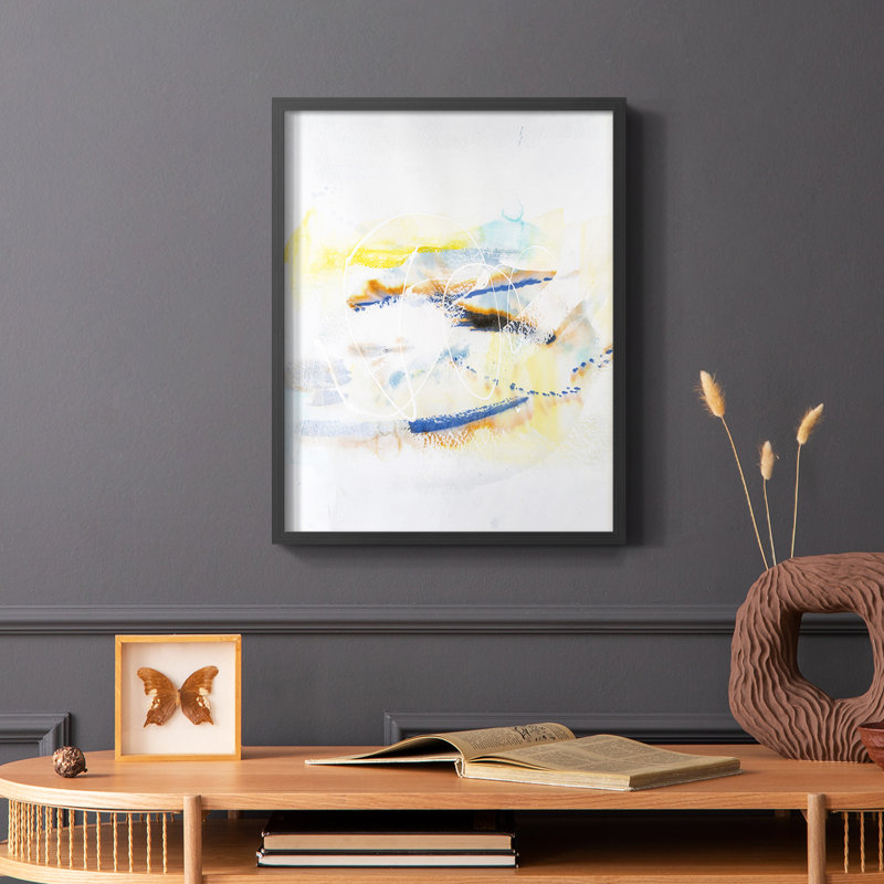 «Spacial I», reproduction encadrée - bois massif, H 20 po x l 16 po, Noir