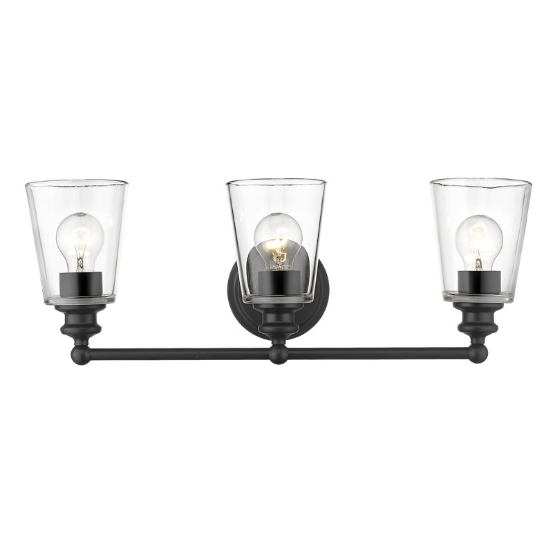 Éclairage pour meuble-lavabo 3 lumières Hogue, Noir mat