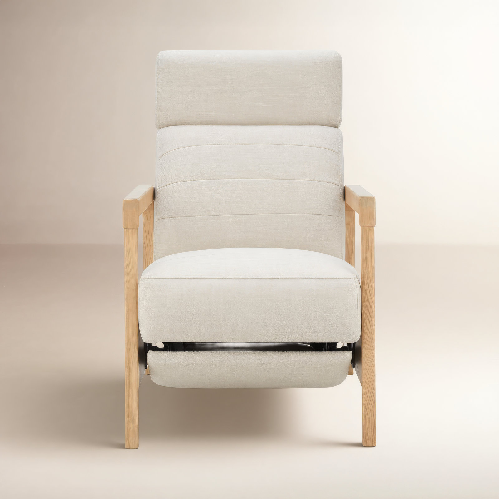 Amada 28" Manual Recliner, Effie Linen Performance Weave