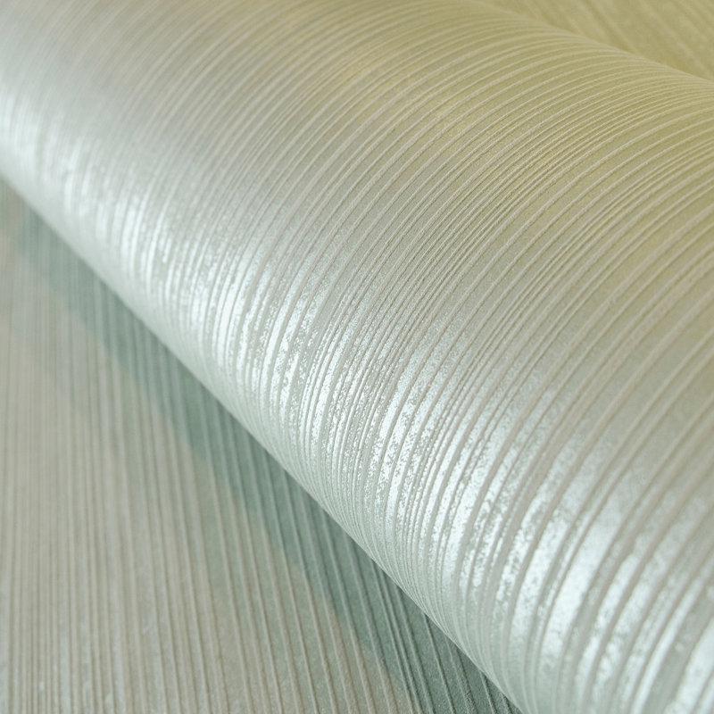 Universe Collection Jupiter Metallic Stripe Design Wallpaper Roll, Green