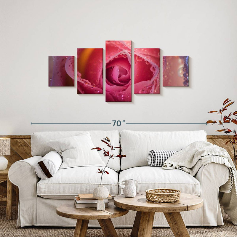 Misty Rose, 24" H x 55" W