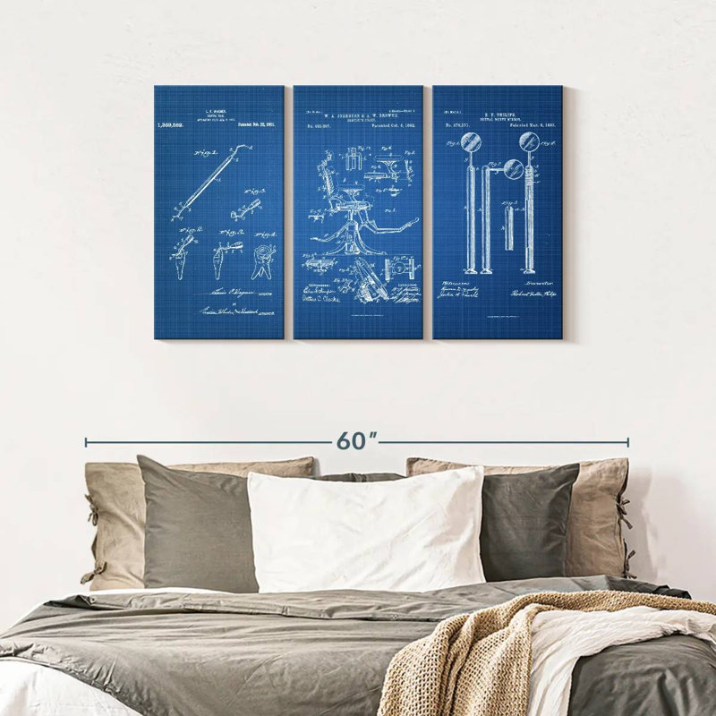 Impression sur toile de plusieurs pièces, H 45 po x l 28 po x P 1,25 po