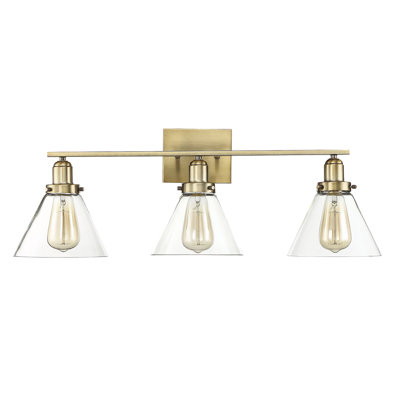 Catalina 3 Light Transparent Dimmable Bath Sconce