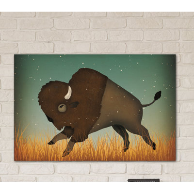 Bison américain (Buffalo), impression sur toile tendue