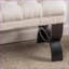 Banc repose-pieds avec rangement, conception moderne capitonnée, pieds en bouleau | Salon, chambre à coucher, vestibule | Noir | Bois-1314479074
