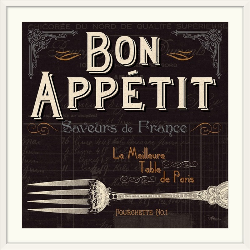 «iii rétro, annonce Flavors of France, H 32 po x l 32 po x p 1 po, Cadre blanc