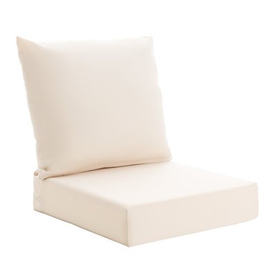 Ensemble de coussins de chaise d'extérieur, coussins de siège et de dossier en oléfine de 5,1 po d'épaisseur
