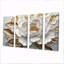 Ensemble de décorations murales pivoines blanches et dorées Bloom III-583649312