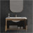 30 Inch Wall-Mounted Bathroom Vanity With 3D Fluted Panel & Ceramic Integrated Sink-1873934355