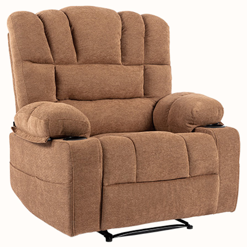 Dekin Upholstered Recliner, Brown Chenille