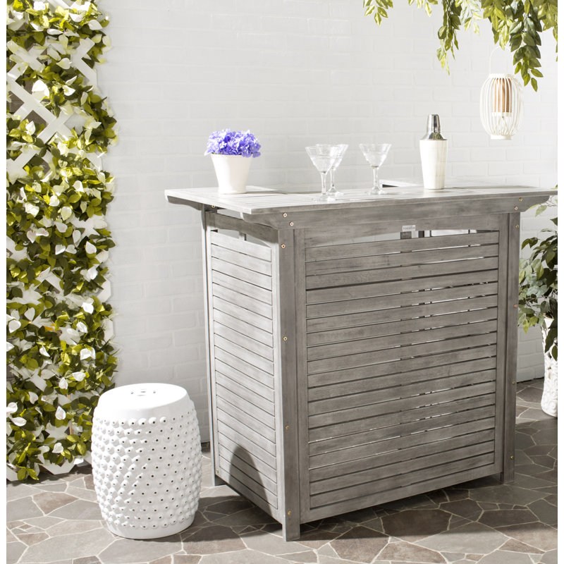 Hammonds Solid Wood Bar Counter, Gray Wash