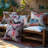 Butterfly Printed Throw Pillow Covers Set of 4 Decorative Cushion Cases for Christmas Home Decor & Gift