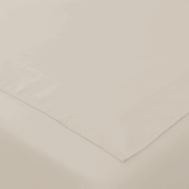 Cotton Blend Standard Flat Sheet, Single (3'), Cream