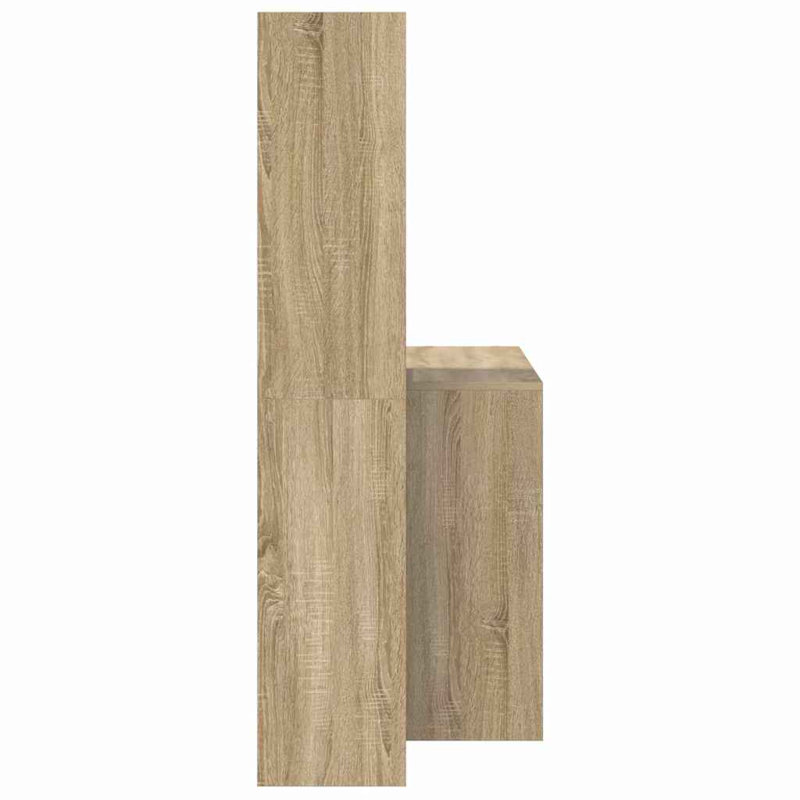 Desk 138.5 X 55 X 143 Cm Engineered Wood, Sonoma Oak