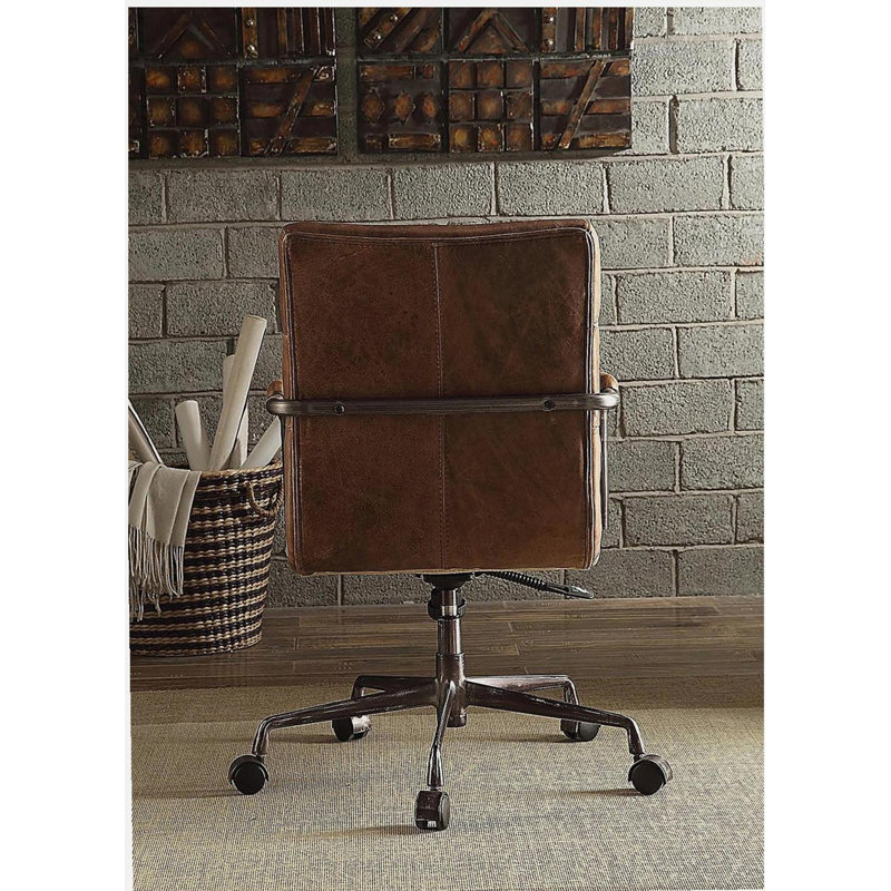 Chaise de bureau pivotante rétro avec base 5 étoiles Retro Brown