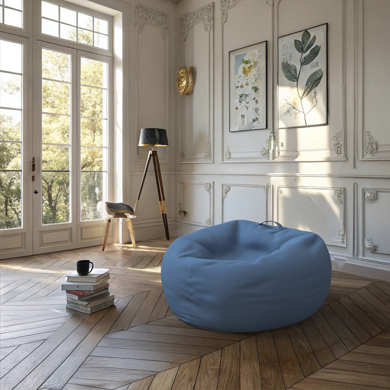 Housse pour fauteuil à billes d'extérieur (sac seulement, XXL), H 43 po x l 43 po x P 59 po, Polyester bleu ciel