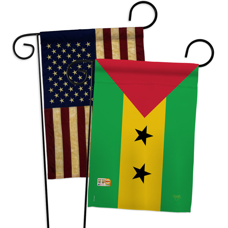 Ensemble de drapeaux de jardin décoratifs en polyester 2 pièces 19 x 13 po.