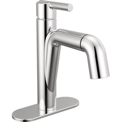 Robinet de salle de bain un trou rétractable Nicoli, robinet de lavabo de salle de bain extractible