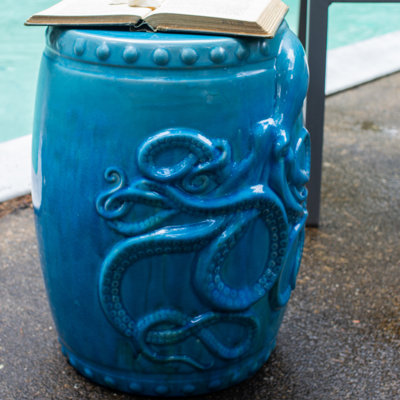 Grotto Kraken Garden Barrel Stool