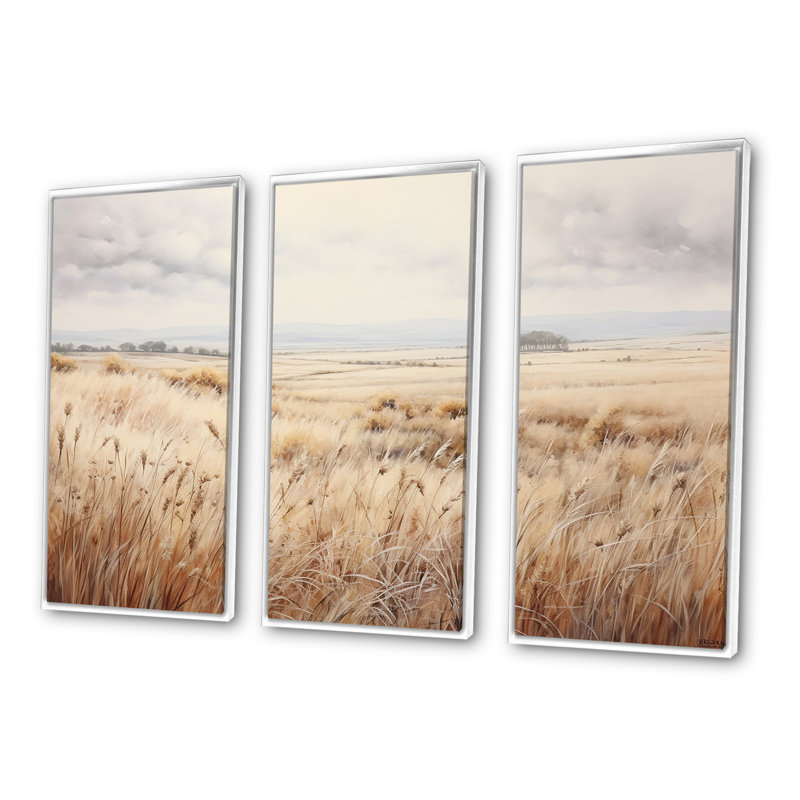 Ensemble de salon Prairie Peacefulness Meadows - Prairies, Cadre flottant blanc, H 32 po x l 48 po x P 1 po