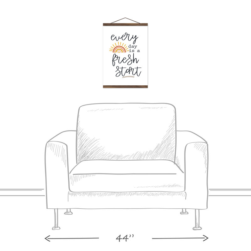 Latitude Run® Everyday Is a Fresh Start - Textual Art Print on Canvas ...