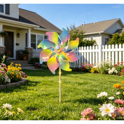 garden light Solar Windmill Garden Stake Lights LED Colorful Wind Decorative Lights Waterproof Outdoor Solar Powered Lights For Yard Patio Holiday Christmas Independence