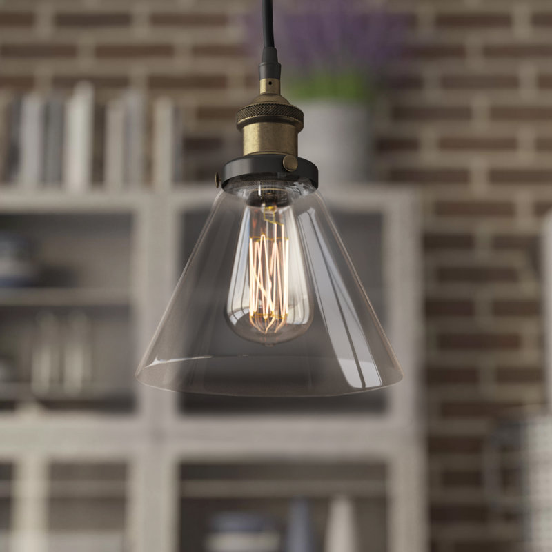 Luminaire suspendu conique à 1 lumière