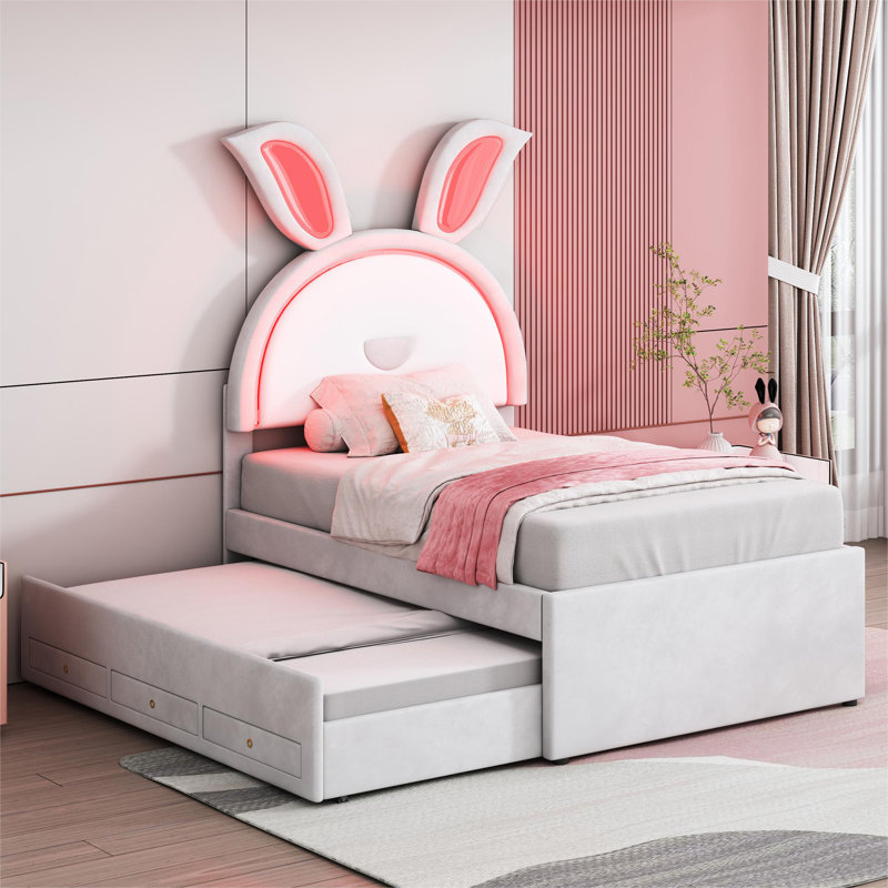 Tobler Upholstered Storage Bed, Beige