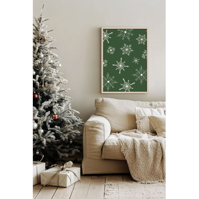 «Festive Christmas», peinture encadrée décorative de 13,0 po x 19,0 po | Cadre 100% bois massif (épaisseur: 0,8 pouce), œuvre d'art 100% MDF | Impression numérique pour des couleurs vives, décoration murale parfaite pour la maison et le bureau