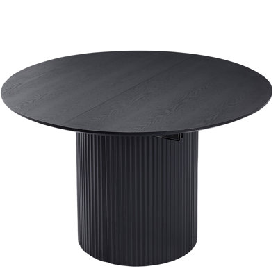 Expandable Dining Table In Black, For Living & Study Room, Leisure Desk, Easy To Put Together, 86.01inch Max Black Table, Solid Top Apartment, Kitchen, Stylish