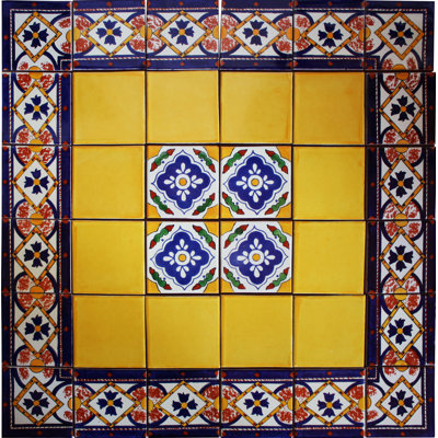 TalaMex Copal Mexican Tile Set Backsplash Mural