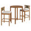 Ensemble de bar d'extérieur en bois de teck 3 pièces Akeya-125185435-125185437