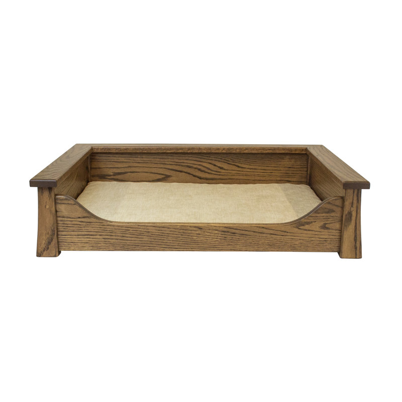Medium Oak Orthopedic Elevated Pet Bed